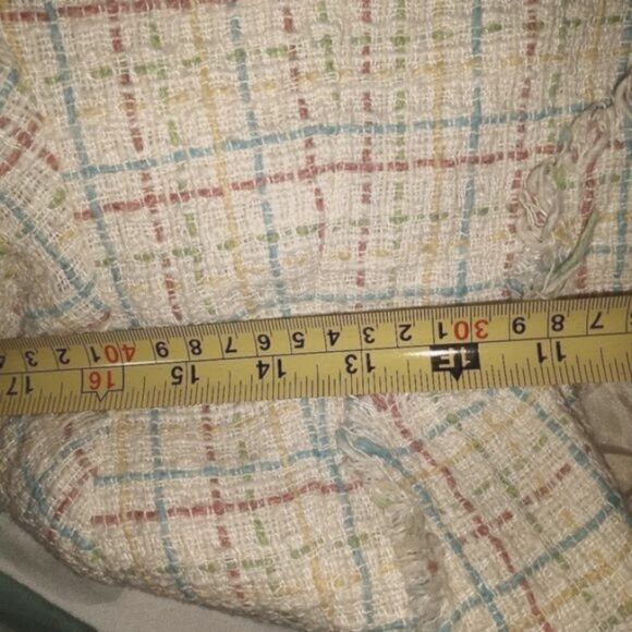 Salkim Vtg S Pieces 2 Vnt 100% Linen Plaid Lined 3/4 Sleeve Pockets Button W - Picture 5 of 14